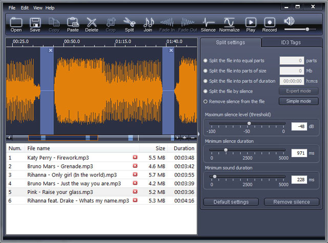 Mp3 Cutter, Mp3 Joiner, Mp3 Normalizer, Mp3 Recorder all in one great package!